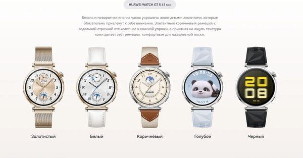 Умные часы Huawei Watch GT 5 41mm JNA-B19 / 55020DGX (золотой миланский ремешок)
