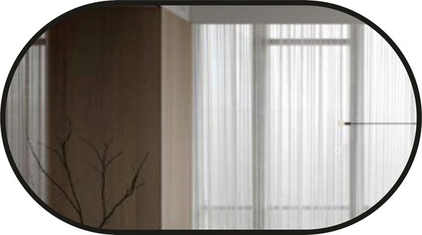 Зеркало Алмаз-Люкс Marado Black 9050s-6 (90x50см, с подсветкой и сенсорной кнопкой)
