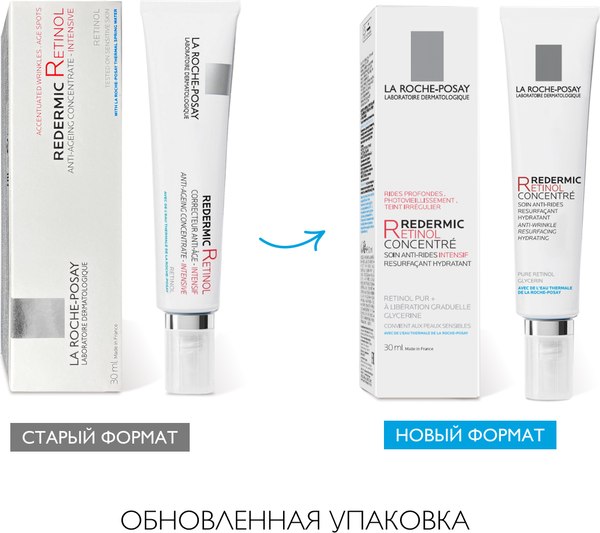 Крем для лица La Roche-Posay Redermic R Крем концентрировнный антивозрастной+Сыворотка (30мл+5мл)
