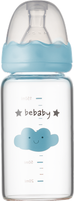 Бутылочка для кормления Be Baby Антиколиковая / R-05B/150 (150мл, голубой) - 