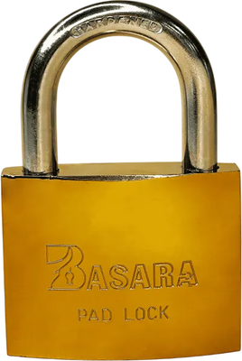Замок навесной Basara 63мм BS-60 GP (золото, 3 ключа) -