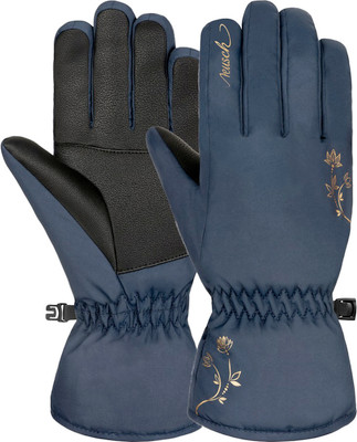 Перчатки лыжные Reusch Ice Flower / 6431153-4470 (р.7.5, Dress Blue/Gold) -