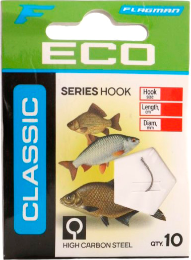 Набор поводков рыболовных Flagman Fishing Classic Hooks To Nylon / CLHN3-14B (10шт)