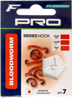 Набор поводков рыболовных Flagman Fishing Pro Bloodworm Hooks / PRBHN-14N (7шт) - 