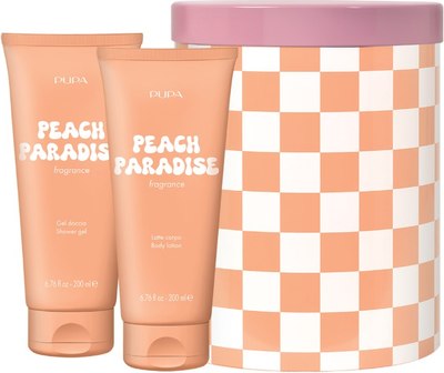 

Набор косметики для тела, Happy Box Kit Peach Paradise Гель для душа+Молочко