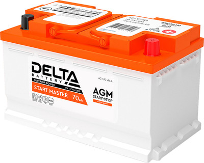 Автомобильный аккумулятор DELTA AGM Start Master R 720А