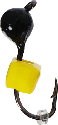 Мормышка Yugana Дробь с кубом / 10104513 (черный/сырный) - 