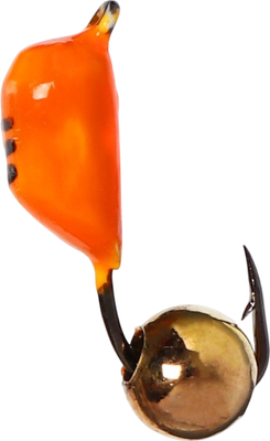 Мормышка Yugana Столбик с шаром / 10104499 (оранжевый/золотой) - 