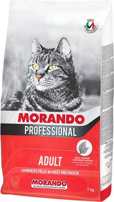 Сухой корм для кошек Morando Professional Line c говядиной и курицей (7кг)