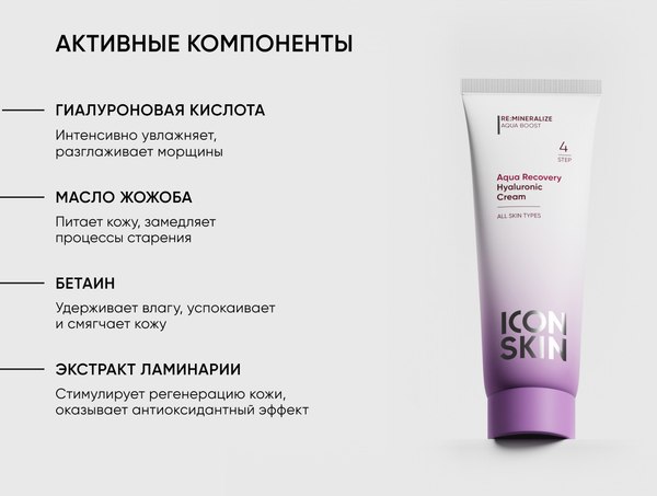 Крем для лица Icon Skin Aqua Recovery Hyaluronic (50мл)