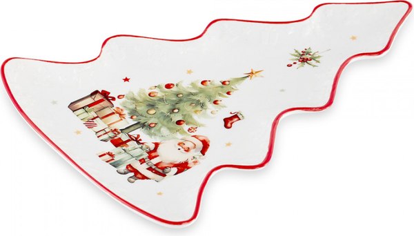Блюдо Decor de table Рождественский винтаж. Ель / DDT-LH9932-26