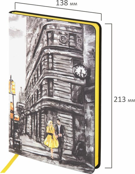 Ежедневник Brauberg Vista. Old New York / 111991 (136л)