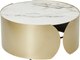 Журнальный столик M-City Brant KL-188 / 614M05813 (контрастный мрамор матовый/итальянская керамика/шампань) - 