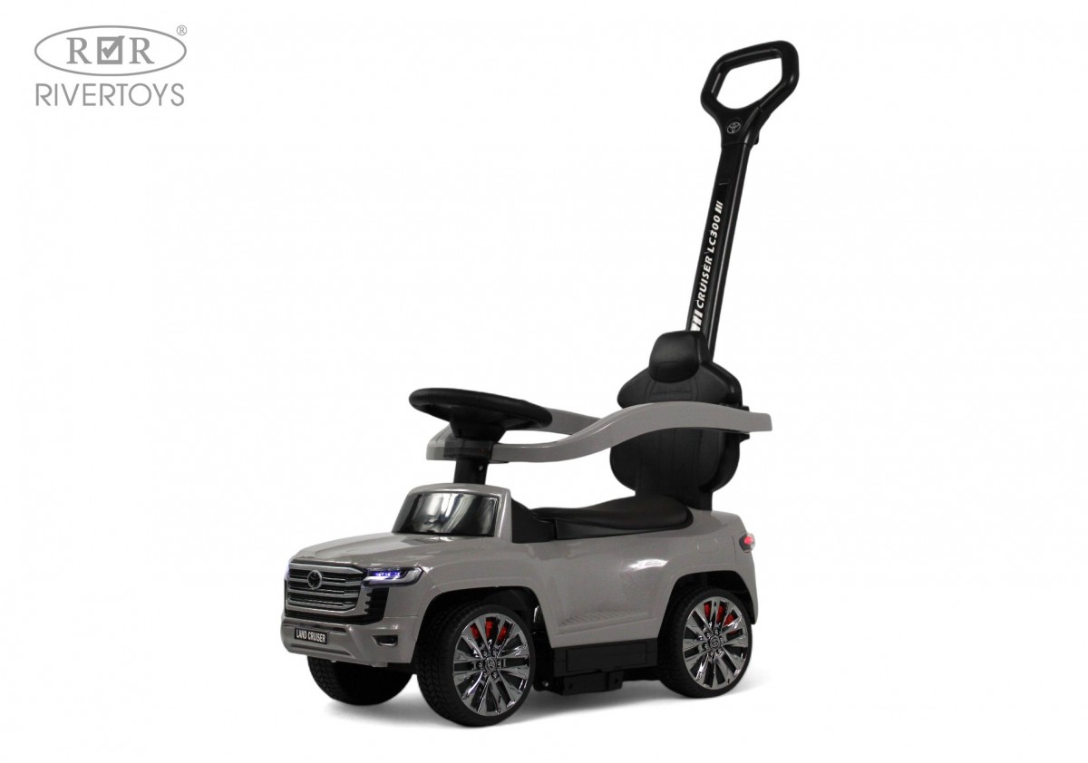 Каталка детская RiverToys Toyota Land Cruiser 300 / Z002ZZ-C (серый) — фото 2