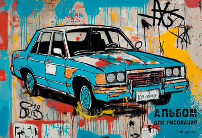 Альбом для рисования Listoff Красочная машина / А402617 - 