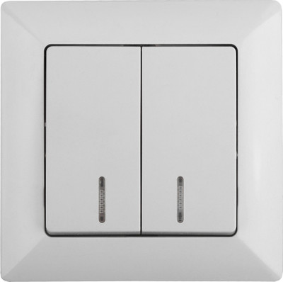 Выключатель INTRO Solo 4-105-01 / Б0053593 (белый) - 