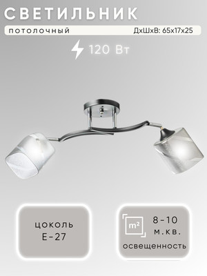 Спот Aitin-Pro НПБ 02-2х60-101 / 6039/2 (черный/хром) -