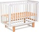 Детская кроватка Polini Kids Simple 341 с маятником / 0003167-17 (белый/натуральный) - 