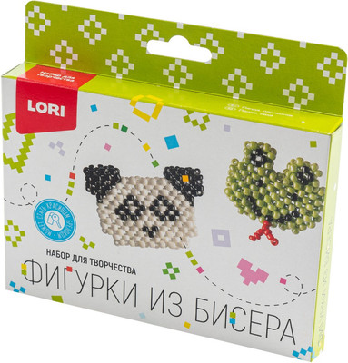 

Набор для плетения, Фигурки из бисера. Панда, лягушонок / Бис-103