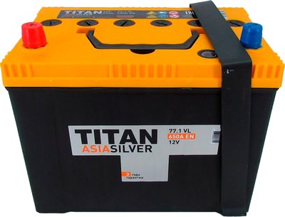 Автомобильный аккумулятор TITAN Asia Silver B01 650A L+ (77 А/ч) - 