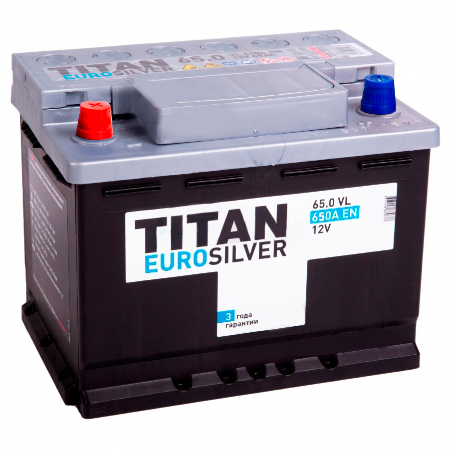 Автомобильный аккумулятор TITAN Euro Silver 620A L+ (65 А/ч)