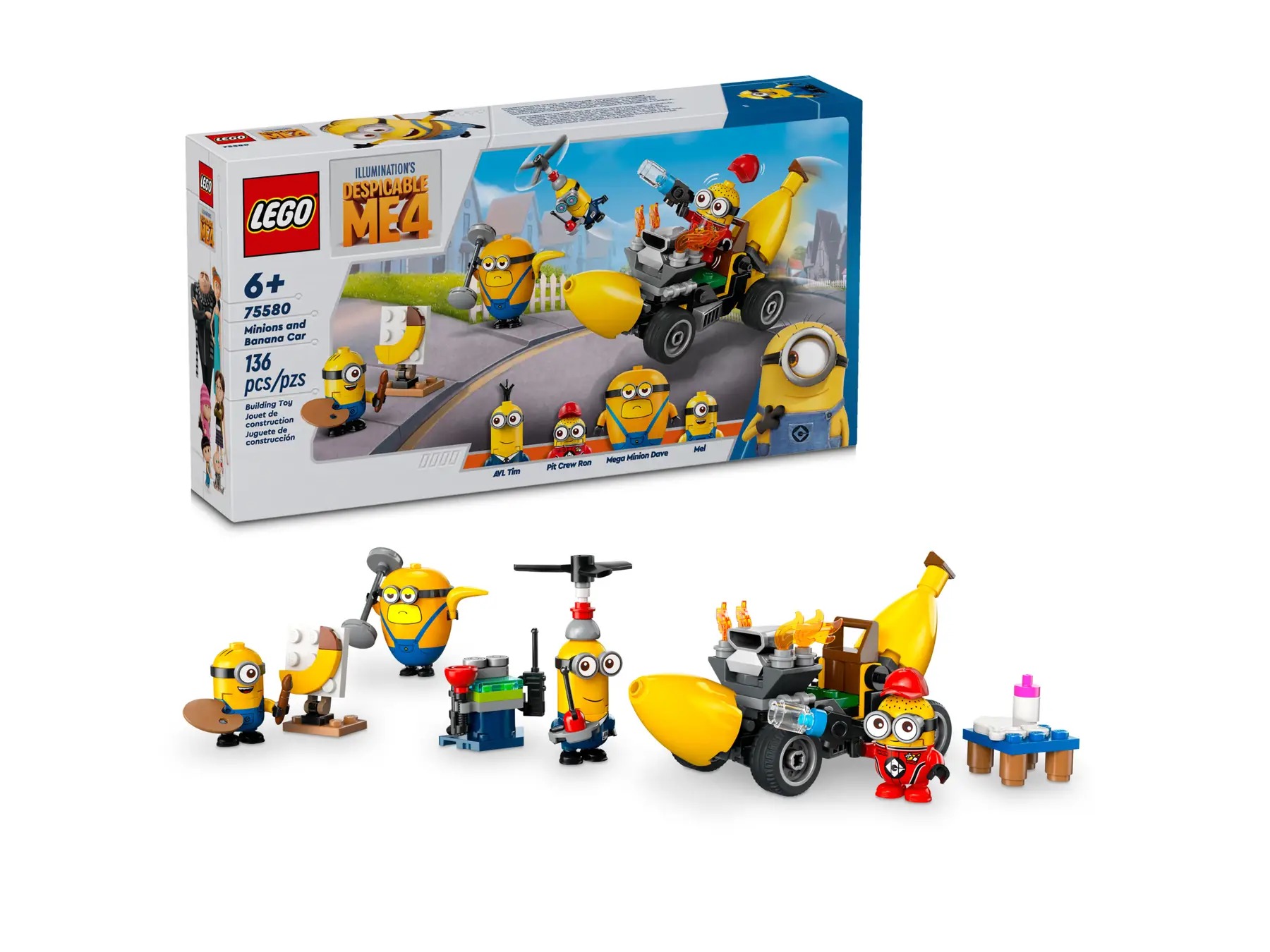 Конструктор Lego Minions Миньоны и машина-банан 75580