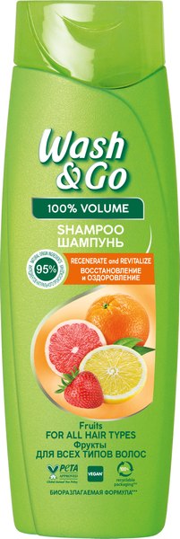 Шампунь для волос Wash&Go Восстановление и оздоровление Фрукты (360мл)