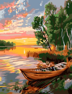 

Картина по номерам, Берег речной / КХ3040_53883
