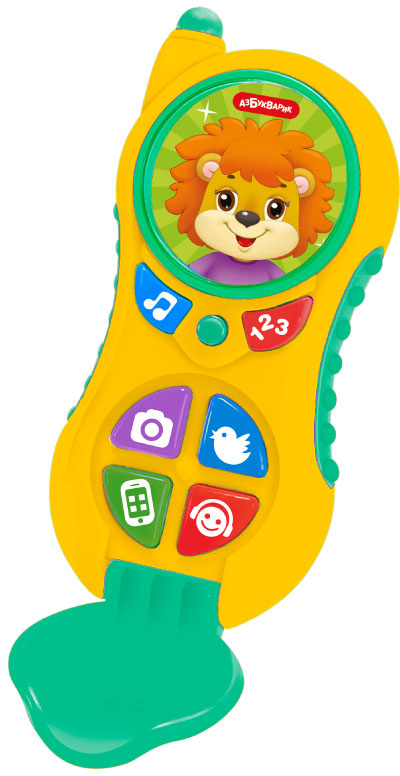Развивающая игрушка Азбукварик Алло. Телефончик Львенка / 3373