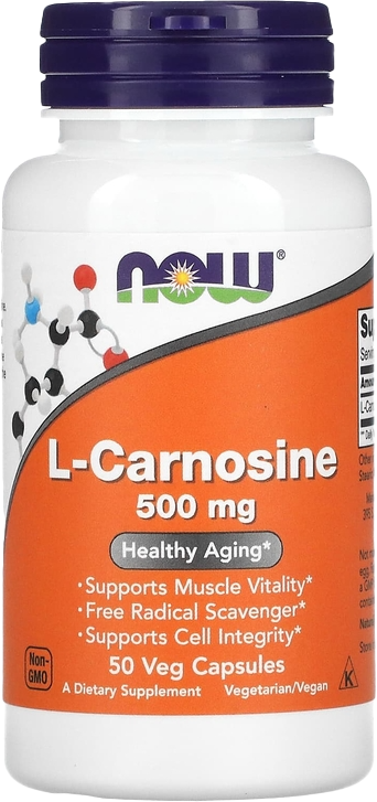 L-карнозин NOW L-Carnosine 500mg