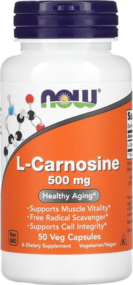 L-карнозин NOW L-Carnosine 500mg