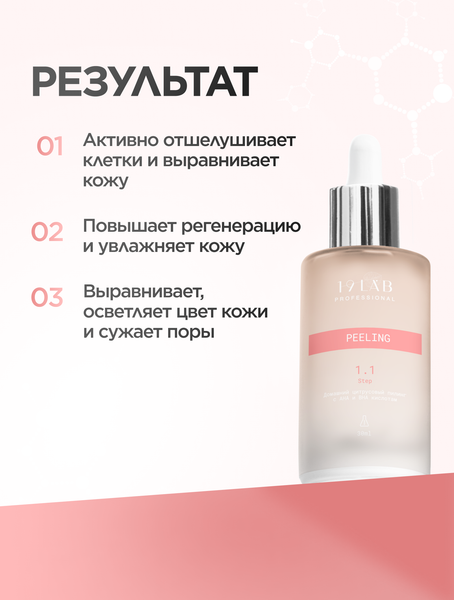 Пилинг для лица 19 LAB Домашний цитрусовый с AHA и BHA кислотами (30мл)