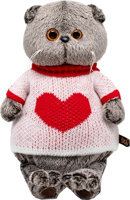 

Мягкая игрушка, Басик в свитере с сердцем / Ks19-249