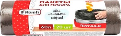 

Пакеты для мусора, ПНД 8мкм 60л / PM620BL