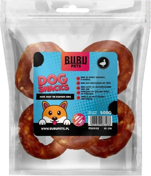 Лакомство для собак Bubu Pets Мясо утки на сыромятных кольцах / PS0048 (500г)
