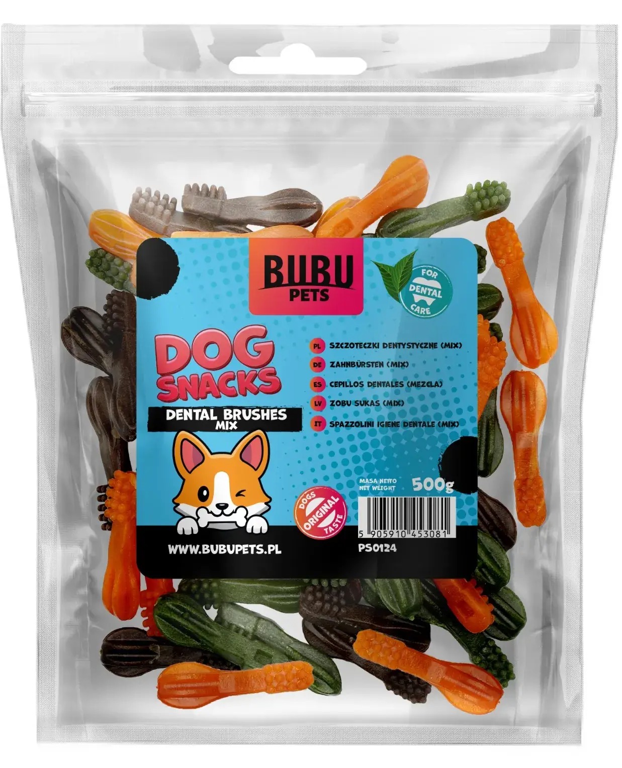 Лакомство для собак Bubu Pets Зубные щетки смесь / PS0124 (500г)