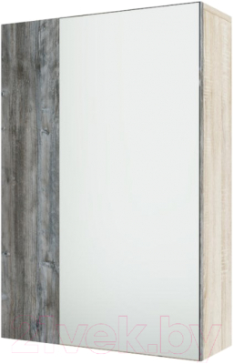 Шкаф навесной SV-мебель Прихожая Визит 1 с зеркалом (дуб сонома/сосна джексон)