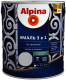 Эмаль Alpina По ржавчине 3 в 1 RAL7040 (2.5л, шелковисто-матовый серый) - 