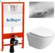 Унитаз подвесной с инсталляцией BelBagno BB5177CH-TOR/SC/BB026/BB081CR (с сиденьем) - 