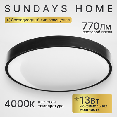 Потолочный светильник Sundays Home 240924-13 / 5764 (черный) - 
