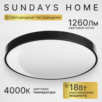 Потолочный светильник Sundays Home 240924-14 / 5771 (черный) - 
