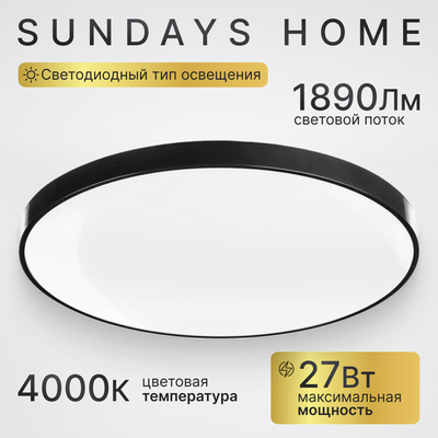 Потолочный светильник Sundays Home 240924-15 / 5788 (черный) - 
