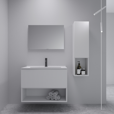 Шкаф для ванной ЗОВ Кито Флавио / CKFLW0MWF (белый) - 