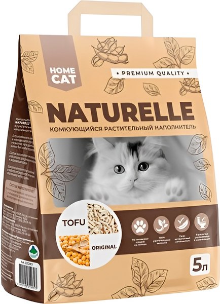 Наполнитель для туалета Homecat Naturelle Original / 88793 (5л/2кг)