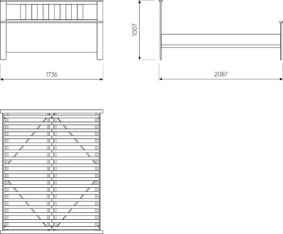 Двуспальная кровать Mio Tesoro Сага 160x200 / 2.08.04.070.6 (темно-бирюзовый)