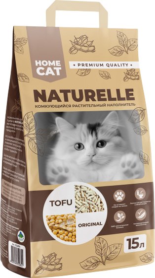 Наполнитель для туалета Homecat Naturelle Original / 88795 (15л/6кг)