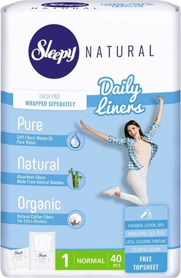 Прокладки ежедневные Sleepy Natural Daily Normal (40шт) - 