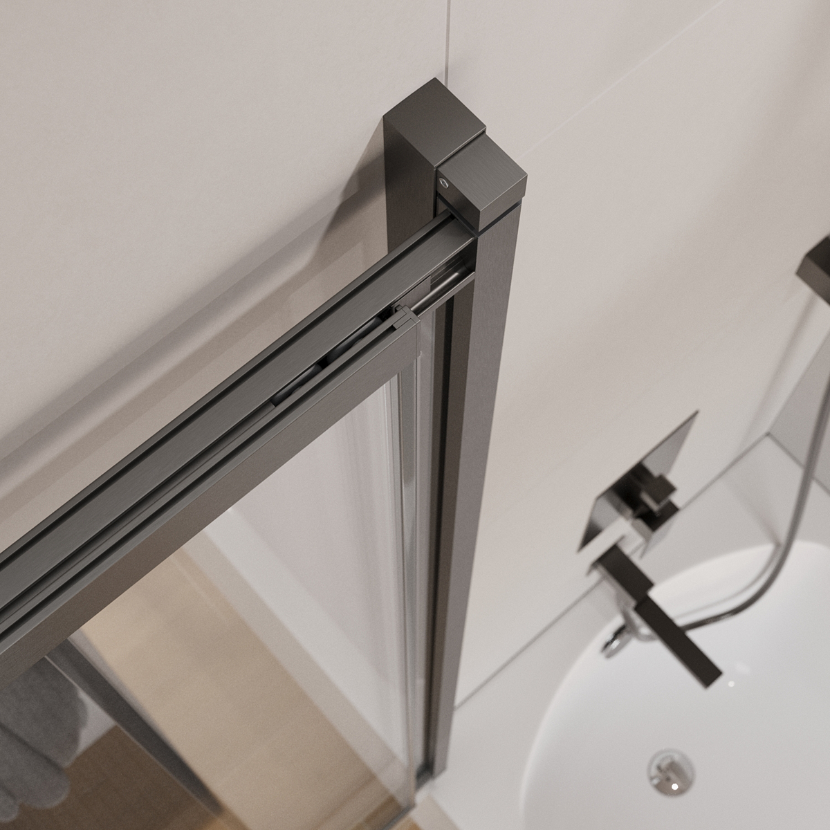 Стеклянная шторка для ванны Cezares SLIDER-VF-11-90/150-C-GM — фото 4