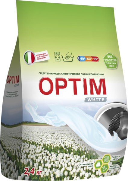 Стиральный порошок OPTIM White (2.4кг)