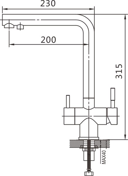 Смеситель Shevanik S468C (белый)